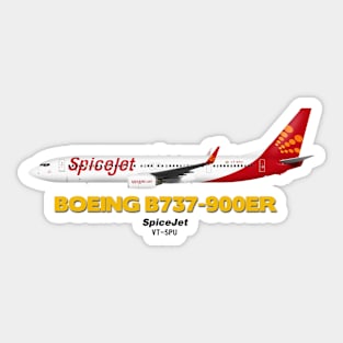 Boeing B737-900ER - SpiceJet Sticker
